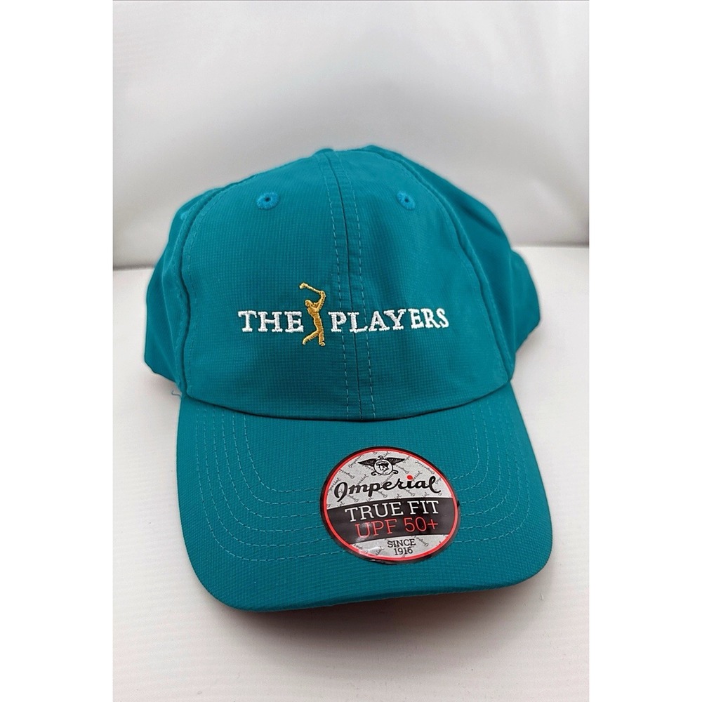 The Players New Imperial True Fit Teal Colored Hat UPF 50 Adjustable